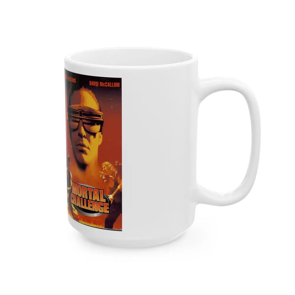 MORTAL CHALLENGE (VHS COVER) - White Coffee Mug-Go Mug Yourself