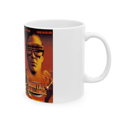 MORTAL CHALLENGE (VHS COVER) - White Coffee Mug-Go Mug Yourself