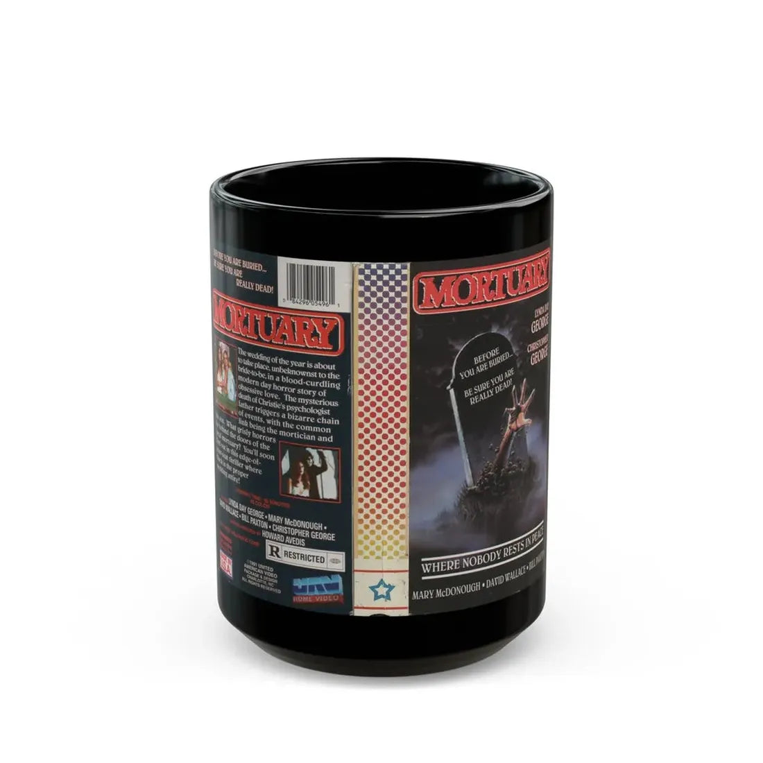 MORTUARY (VHS COVER) - Black Coffee Mug 15oz - Go Mug Yourself