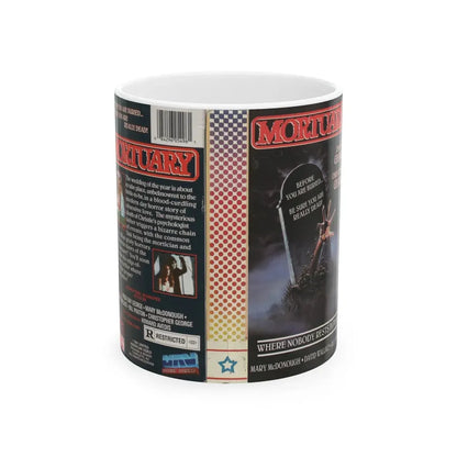 MORTUARY (VHS COVER) - White Coffee Mug 11oz - Go Mug Yourself