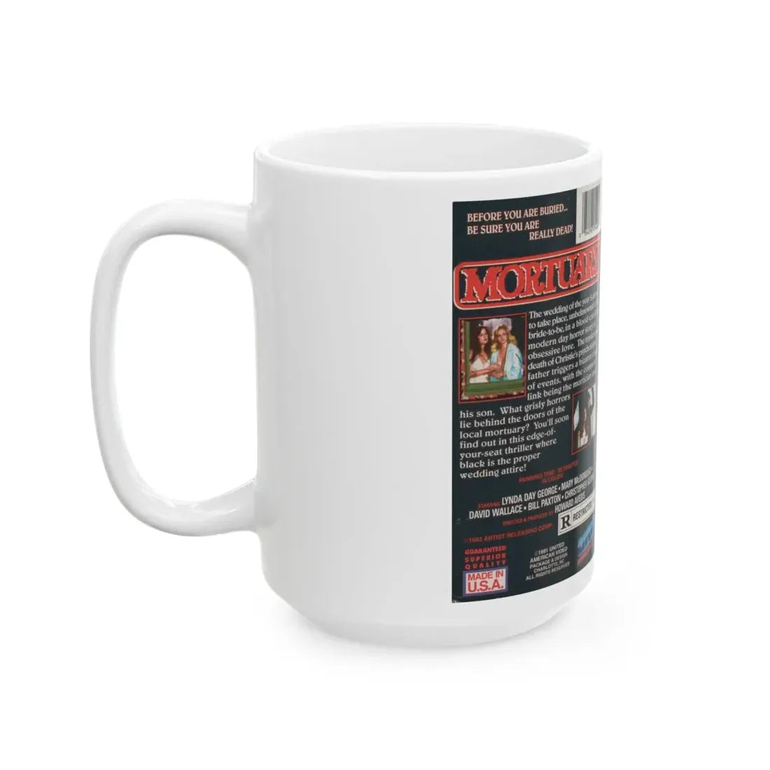 MORTUARY (VHS COVER) - White Coffee Mug - Go Mug Yourself