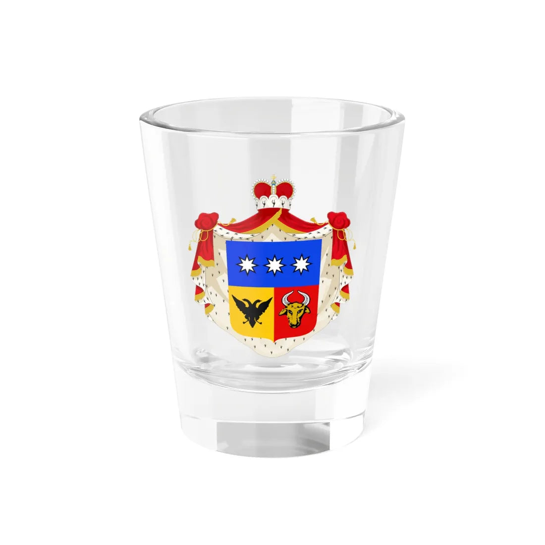 Moruzi family coat of arms (Algeria) (Coat of Arms) Shot Glass 1.5oz 1.5oz - Go Mug Yourself