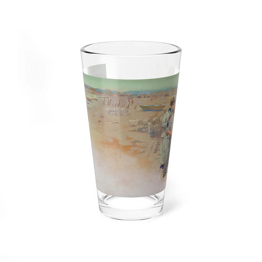 Moss Houses Peggoty Beach, American Magazine story illustration, 1914 (Magazine Illustration) Pint Glass 16oz-16oz-Go Mug Yourself