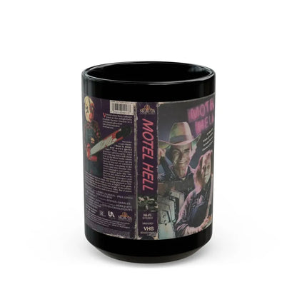 MOTEL HELL (VHS COVER) - Black Coffee Mug 15oz - Go Mug Yourself