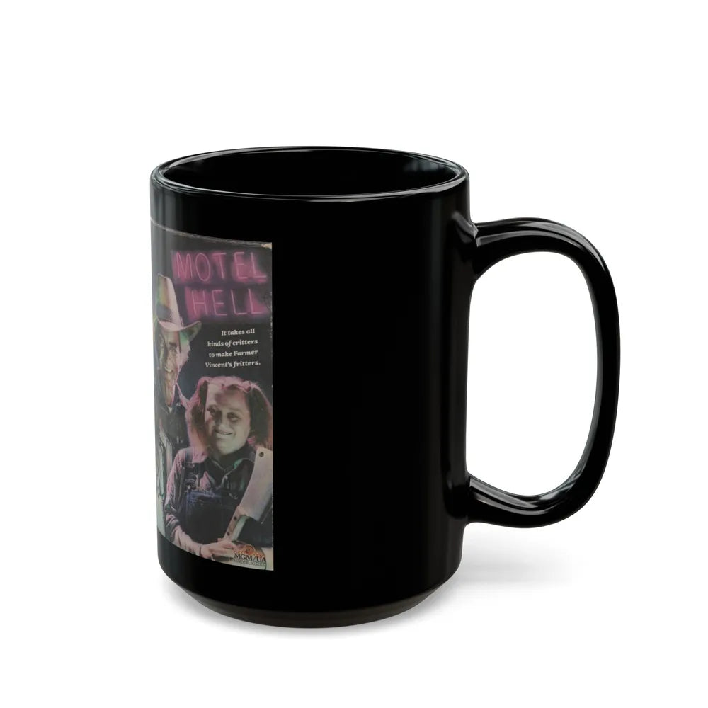 MOTEL HELL (VHS COVER) - Black Coffee Mug-Go Mug Yourself