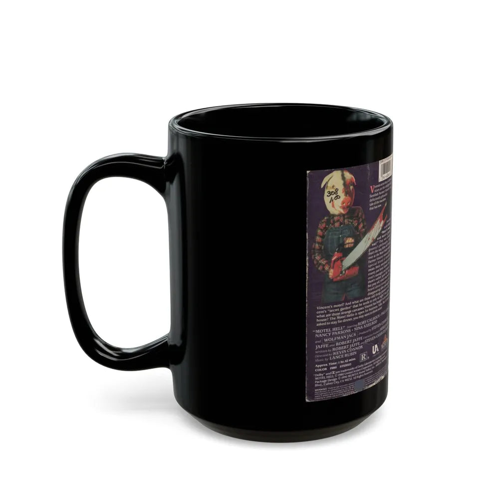 MOTEL HELL (VHS COVER) - Black Coffee Mug-Go Mug Yourself