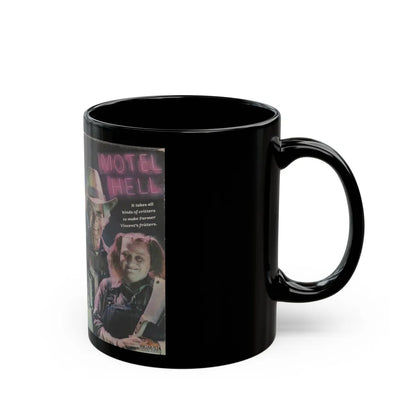 MOTEL HELL (VHS COVER) - Black Coffee Mug-Go Mug Yourself