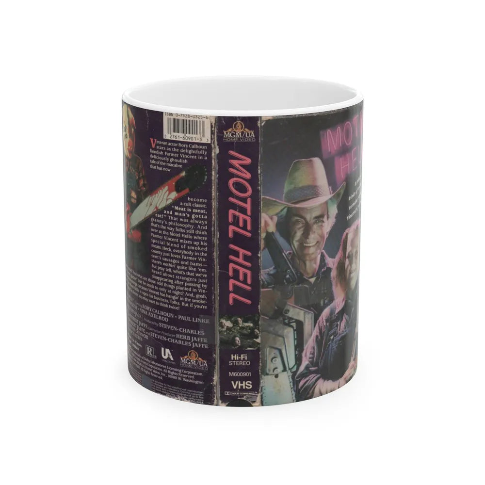 MOTEL HELL (VHS COVER) - White Coffee Mug-11oz-Go Mug Yourself