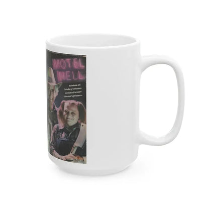 MOTEL HELL (VHS COVER) - White Coffee Mug - Go Mug Yourself