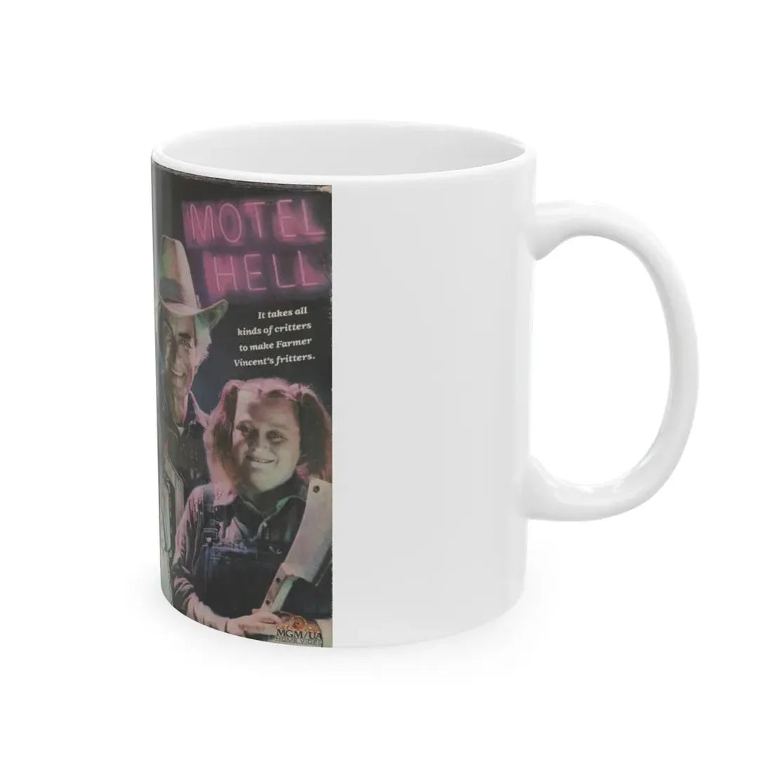 MOTEL HELL (VHS COVER) - White Coffee Mug - Go Mug Yourself