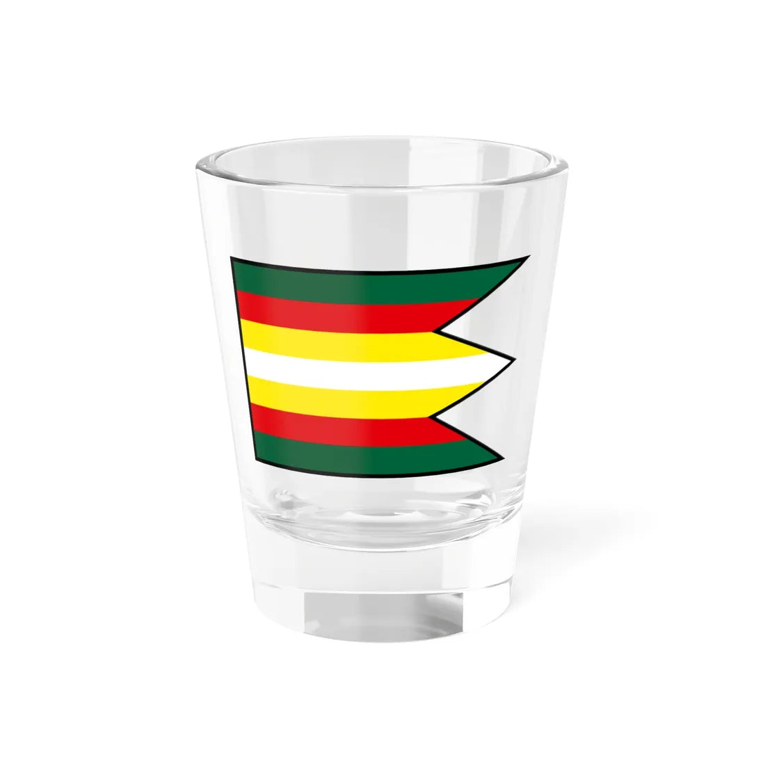 Motesice Trencin Flag (Slovakia) Shot Glass 1.5oz 1.5oz - Go Mug Yourself