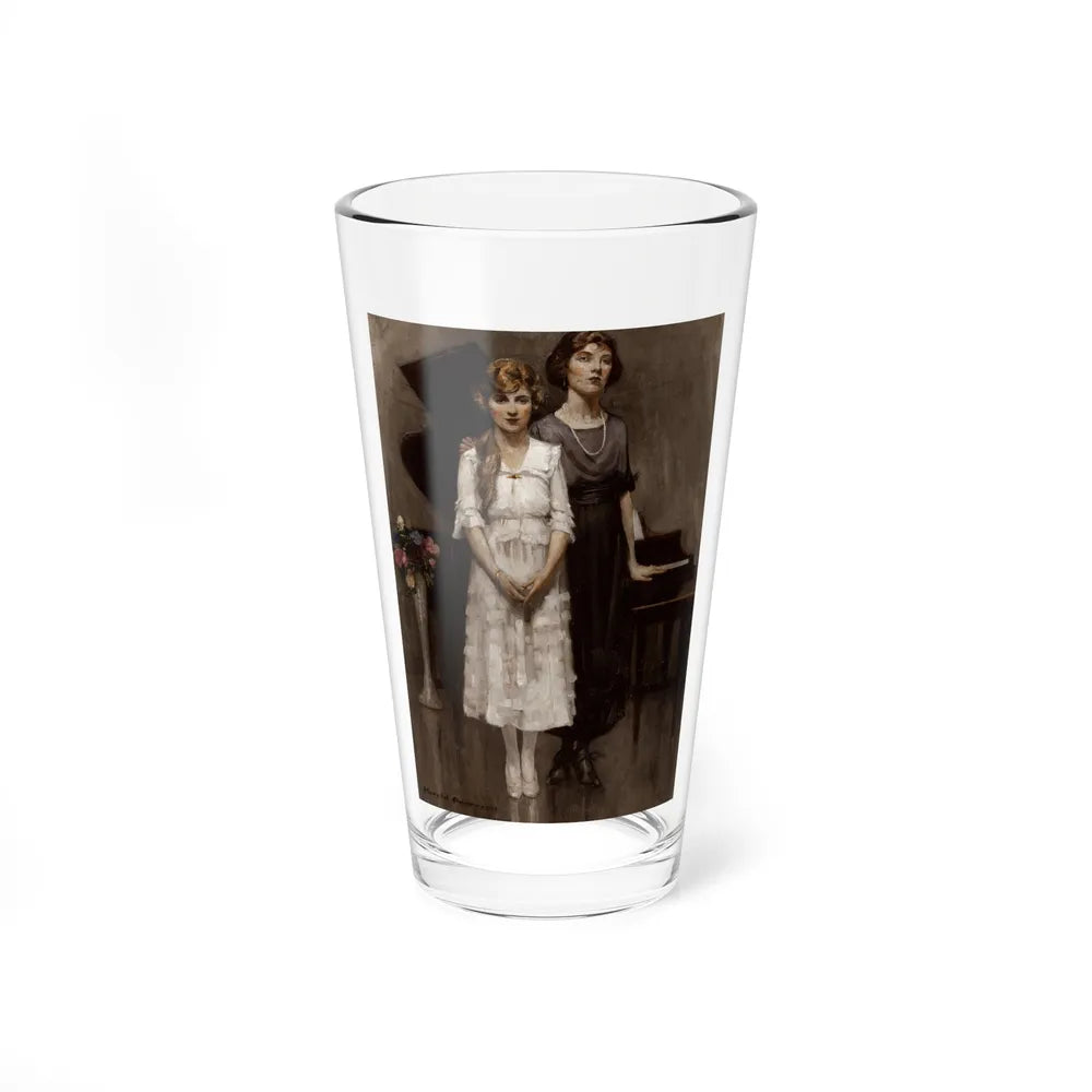 Mother and Daughter (Magazine Illustration) Pint Glass 16oz-16oz-Go Mug Yourself