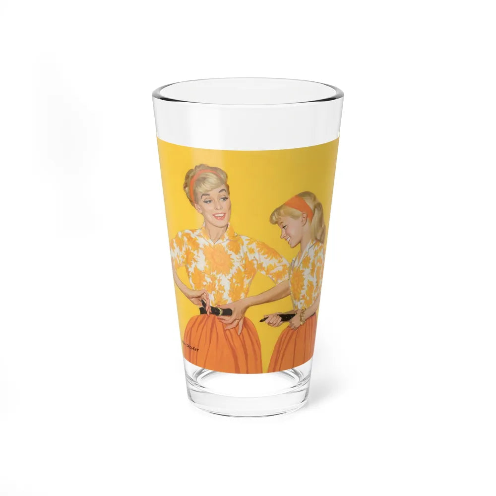 Mother and Daughter, Post Cereal Advertisement, 1958 (Magazine Illustration) Pint Glass 16oz-16oz-Go Mug Yourself