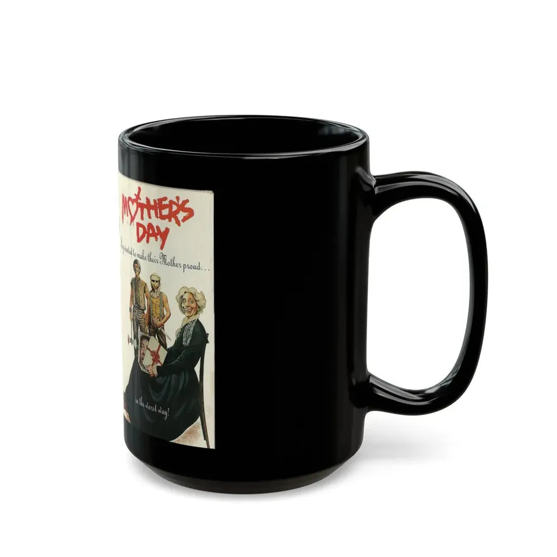MOTHERS DAY BEST FILMS & VIDEO CORP (VHS COVER) - Black Coffee Mug - Go Mug Yourself