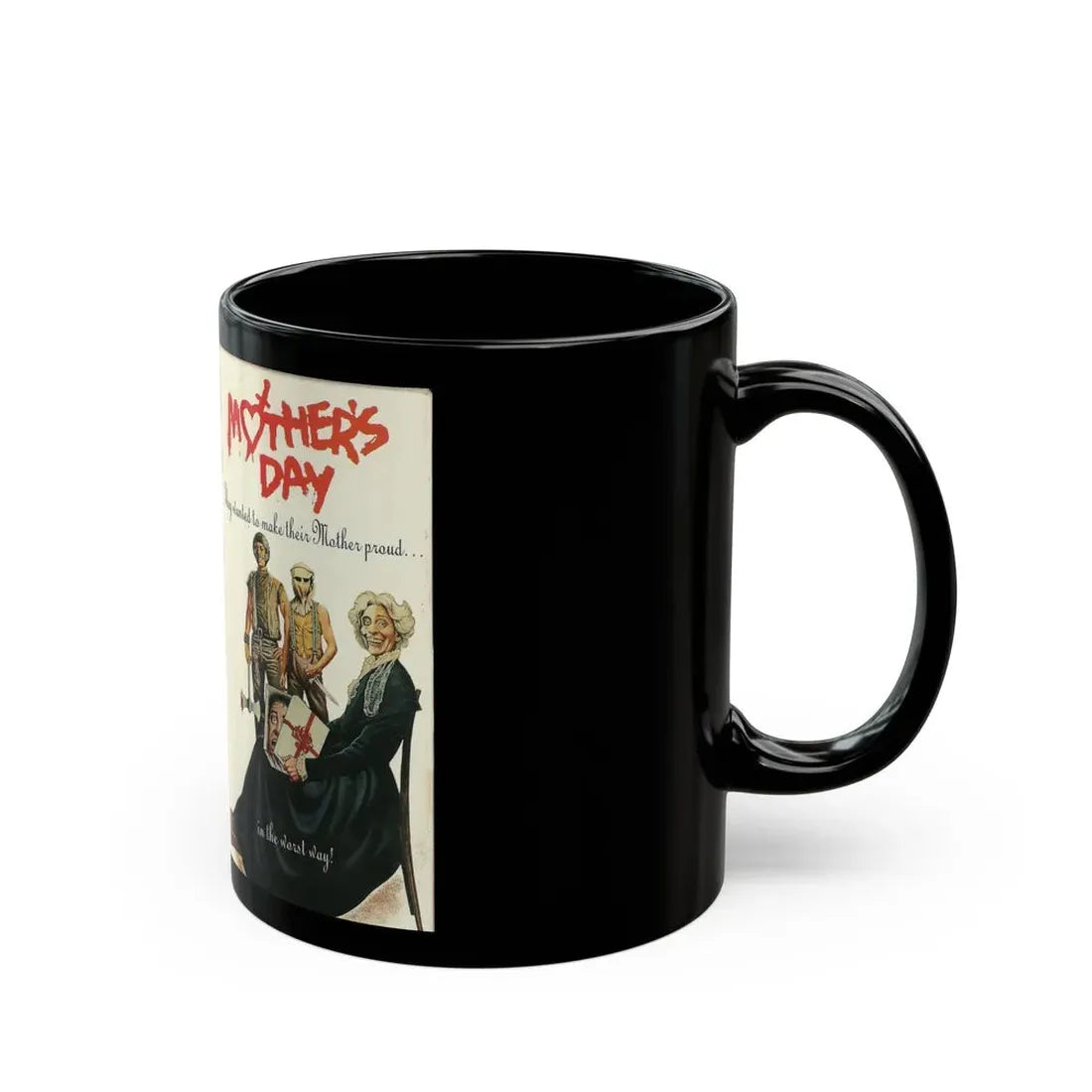 MOTHERS DAY BEST FILMS & VIDEO CORP (VHS COVER) - Black Coffee Mug - Go Mug Yourself