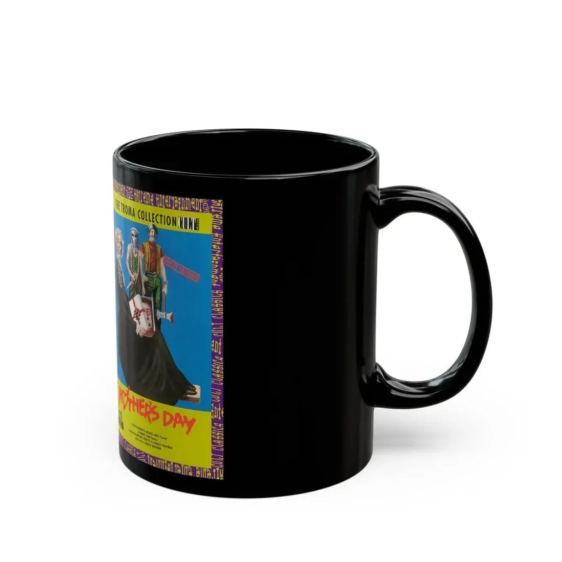 MOTHERS DAY TROMA (VHS COVER) - Black Coffee Mug - Go Mug Yourself
