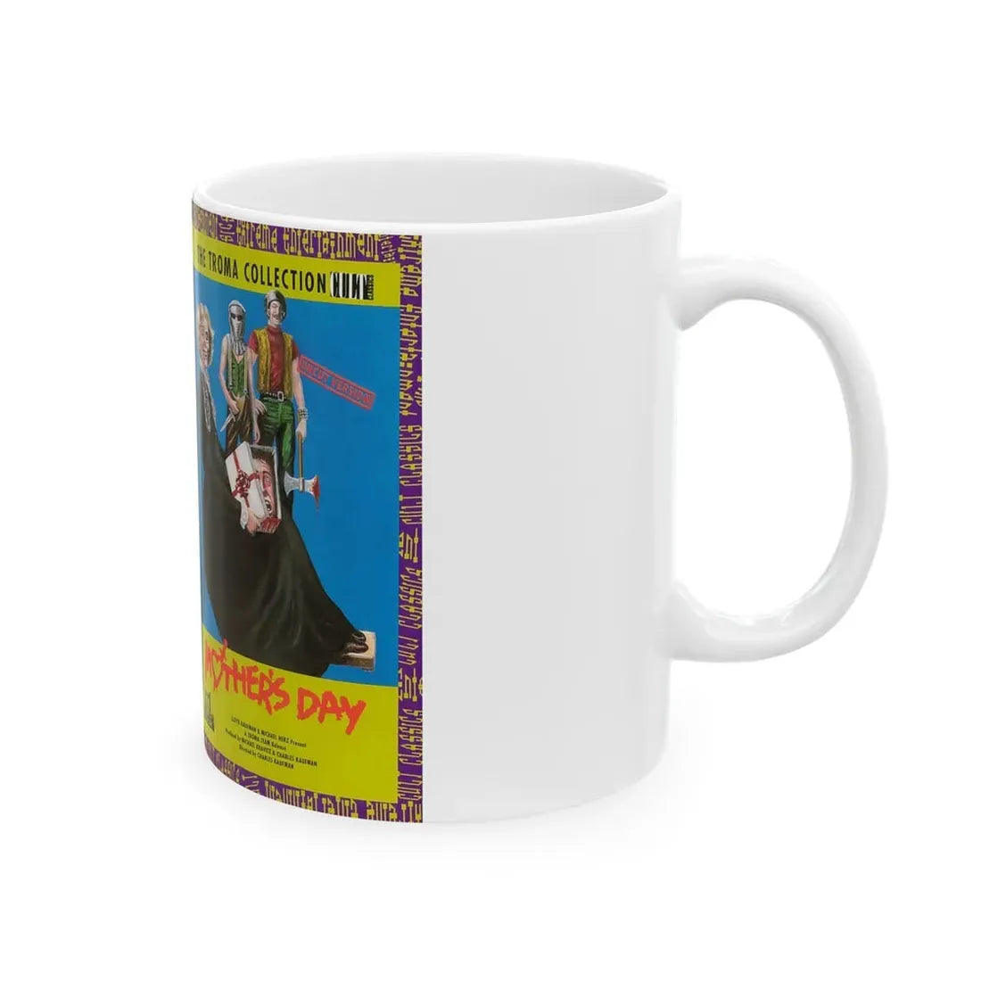 MOTHERS DAY TROMA (VHS COVER) - White Coffee Mug - Go Mug Yourself