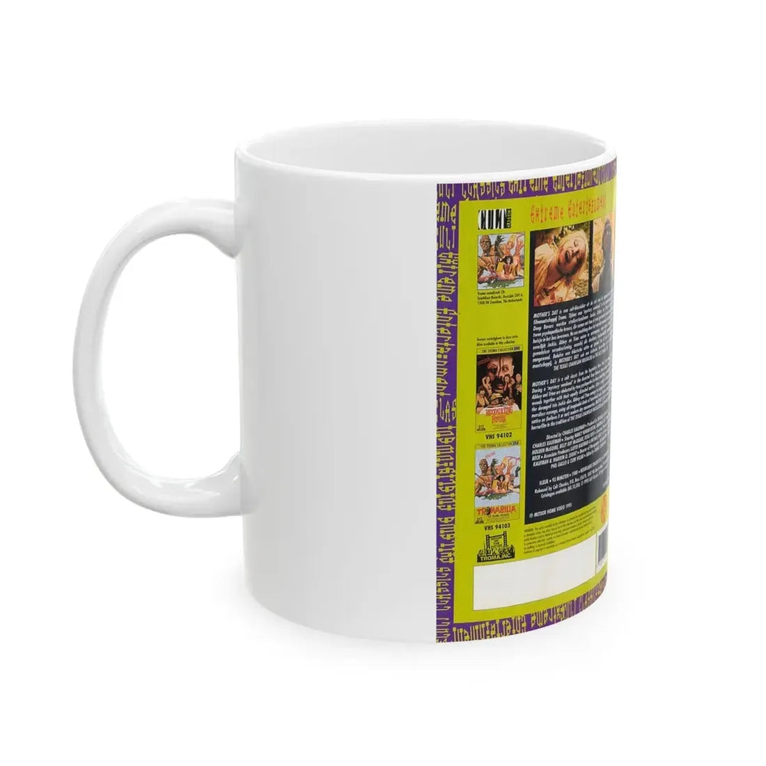 MOTHERS DAY TROMA (VHS COVER) - White Coffee Mug - Go Mug Yourself