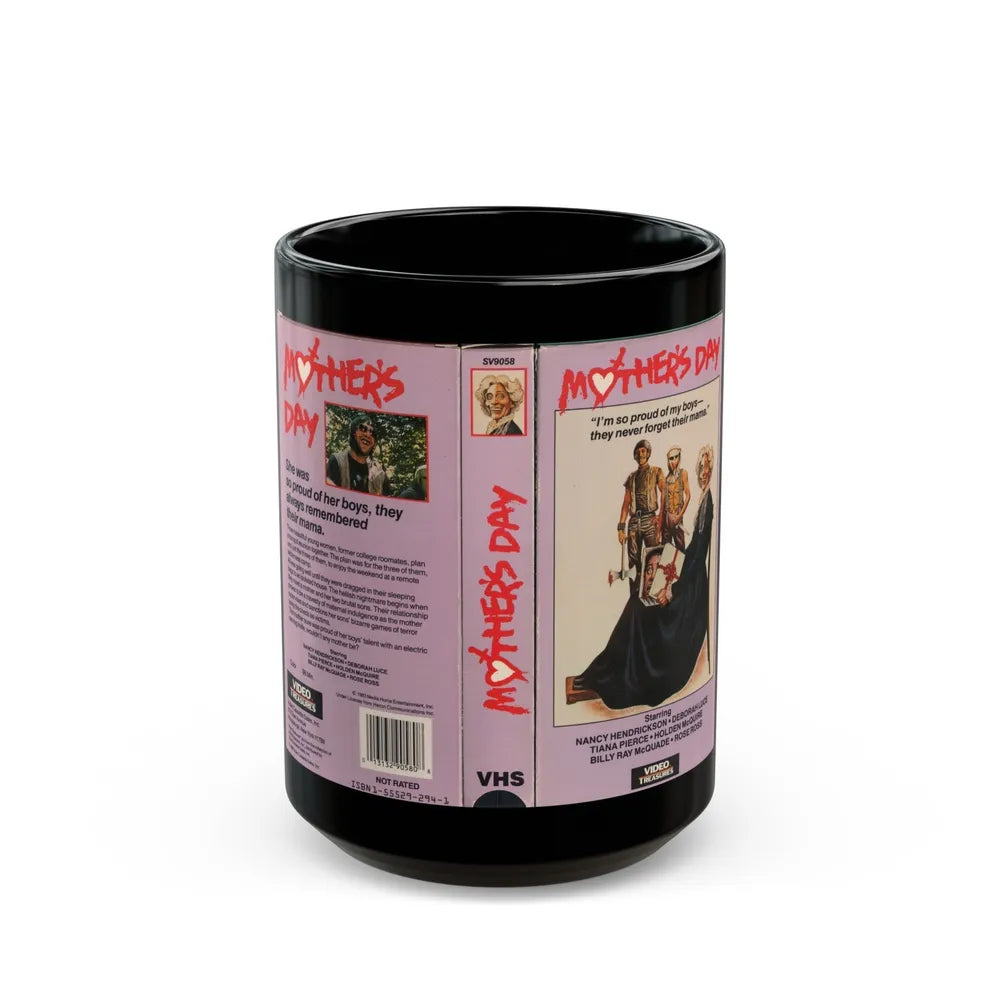 MOTHERS DAY (VHS COVER) - Black Coffee Mug-15oz-Go Mug Yourself