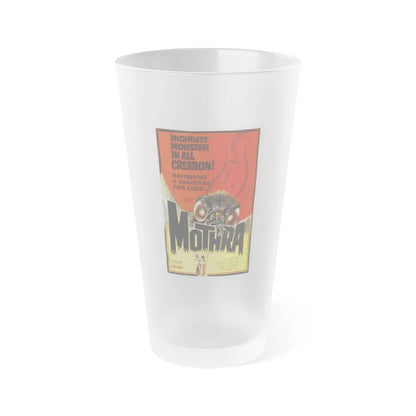 MOTHRA 1961 Movie Poster - Frosted Pint Glass 16oz-16oz-Frosted-Go Mug Yourself