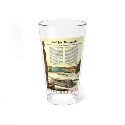 Motor Bus Lines of America ad (1) (Magazine Illustration) Pint Glass 16oz-16oz-Go Mug Yourself