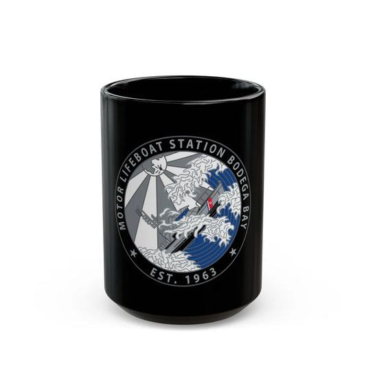 Motor Life Station Bodega Bay (U.S. Coast Guard) Black Coffee Mug-15oz-Go Mug Yourself