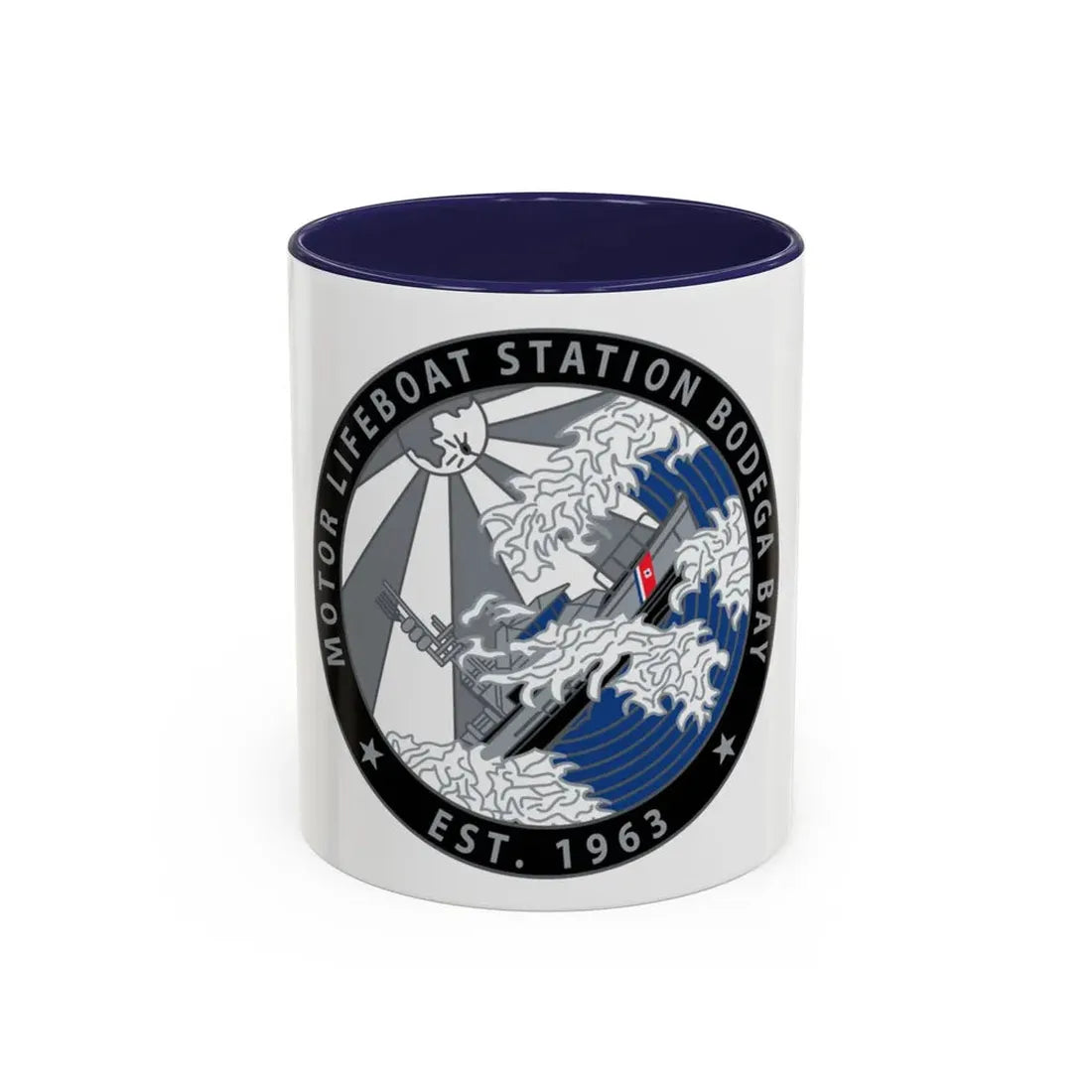Motor Life Station Bodega Bay (U.S. Coast Guard) Accent Coffee Mug 11oz Navy - Go Mug Yourself