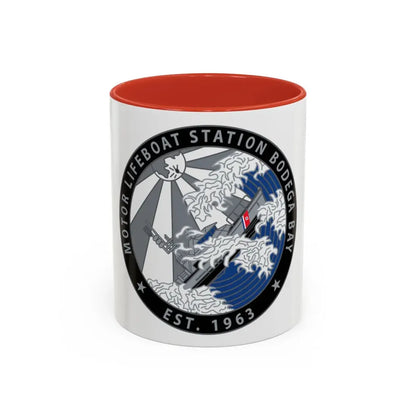 Motor Life Station Bodega Bay (U.S. Coast Guard) Accent Coffee Mug 11oz Red - Go Mug Yourself