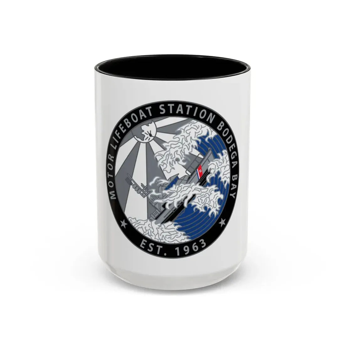 Motor Life Station Bodega Bay (U.S. Coast Guard) Accent Coffee Mug 15oz Black - Go Mug Yourself