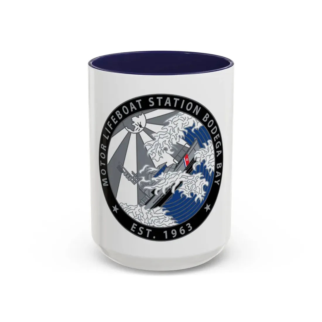 Motor Life Station Bodega Bay (U.S. Coast Guard) Accent Coffee Mug 15oz Navy - Go Mug Yourself