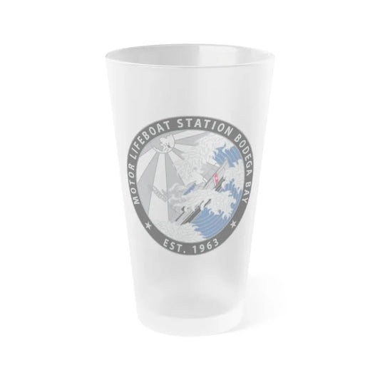 Motor Life Station Bodega Bay (U.S. Coast Guard) Frosted Pint Glass 16oz Default Title - Go Mug Yourself