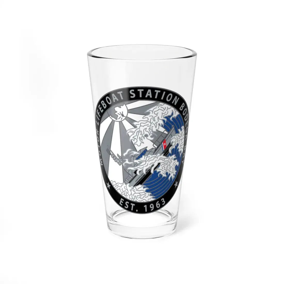 Motor Life Station Bodega Bay (U.S. Coast Guard) Pint Glass 16oz 16oz - Go Mug Yourself