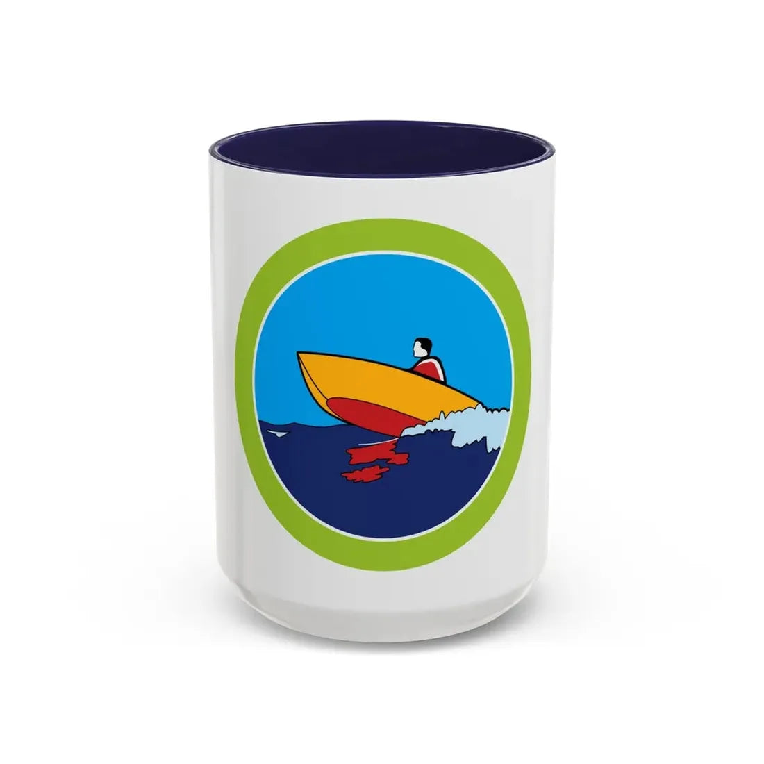 Motorboating (Boy Scout Merit Badge) Accent Coffee Mug 15oz Navy - Go Mug Yourself