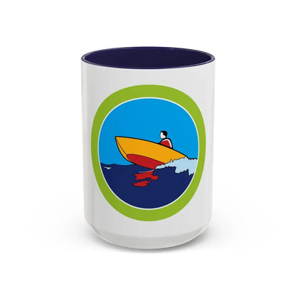 Motorboating (Boy Scout Merit Badge) Accent Coffee Mug 15oz Navy - Go Mug Yourself