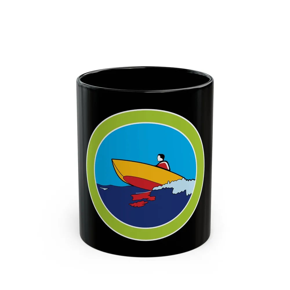 Motorboating (Boy Scout Merit Badge) Black Coffee Mug-11oz-Go Mug Yourself