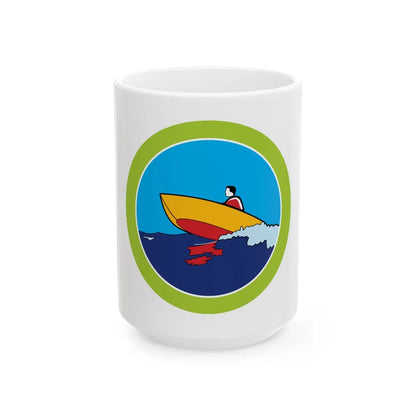 Motorboating (Boy Scout Merit Badge) White Coffee Mug-15oz-Go Mug Yourself