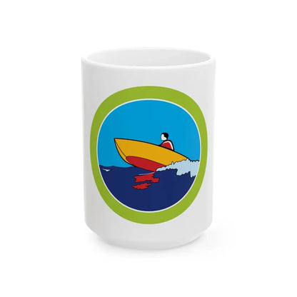 Motorboating (Boy Scout Merit Badge) White Coffee Mug 15oz - Go Mug Yourself