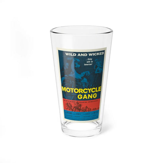 MOTORCYCLE GANG 1957 Movie Poster - Pint Glass 16oz-16oz-Go Mug Yourself