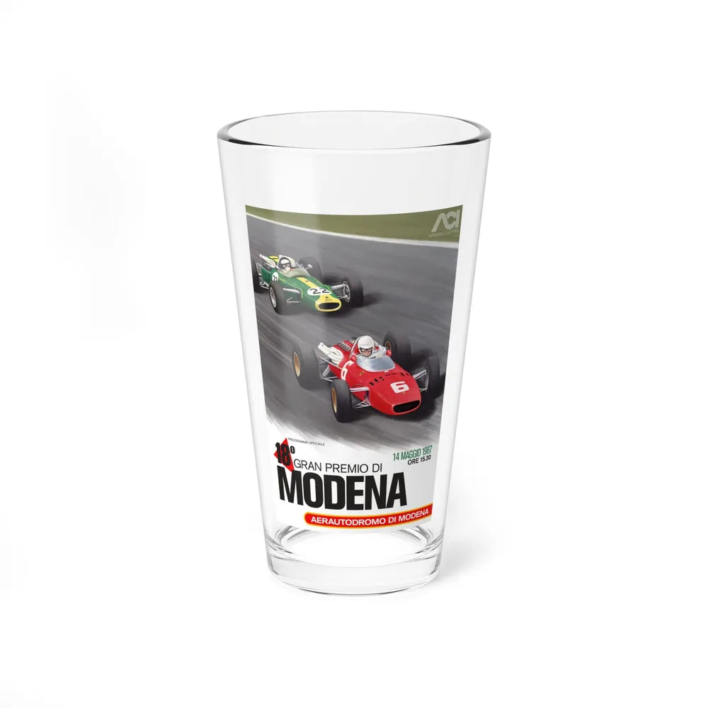 Motorsport Poster 107 - Pint Glass 16oz-16oz-Go Mug Yourself