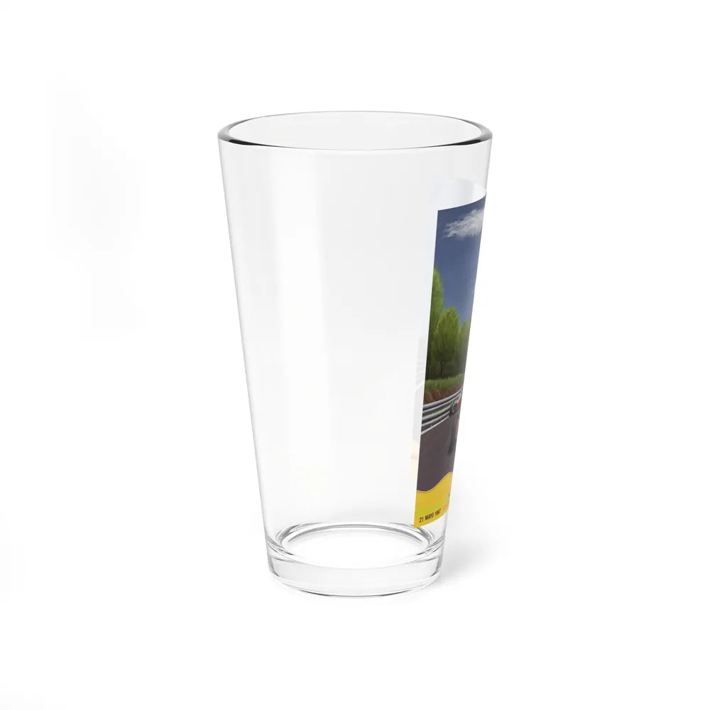 Motorsport Poster 72 - Pint Glass 16oz-Go Mug Yourself