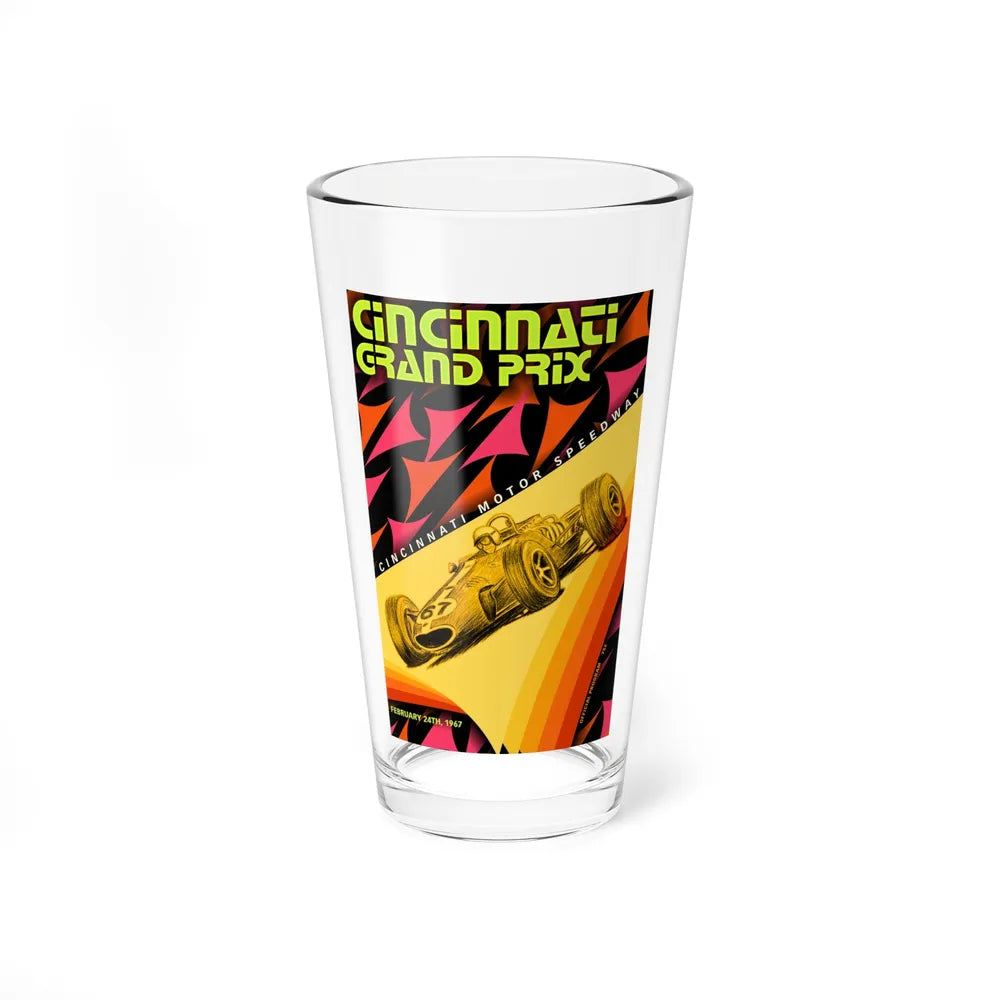 Motorsport Poster 76 - Pint Glass 16oz-16oz-Go Mug Yourself