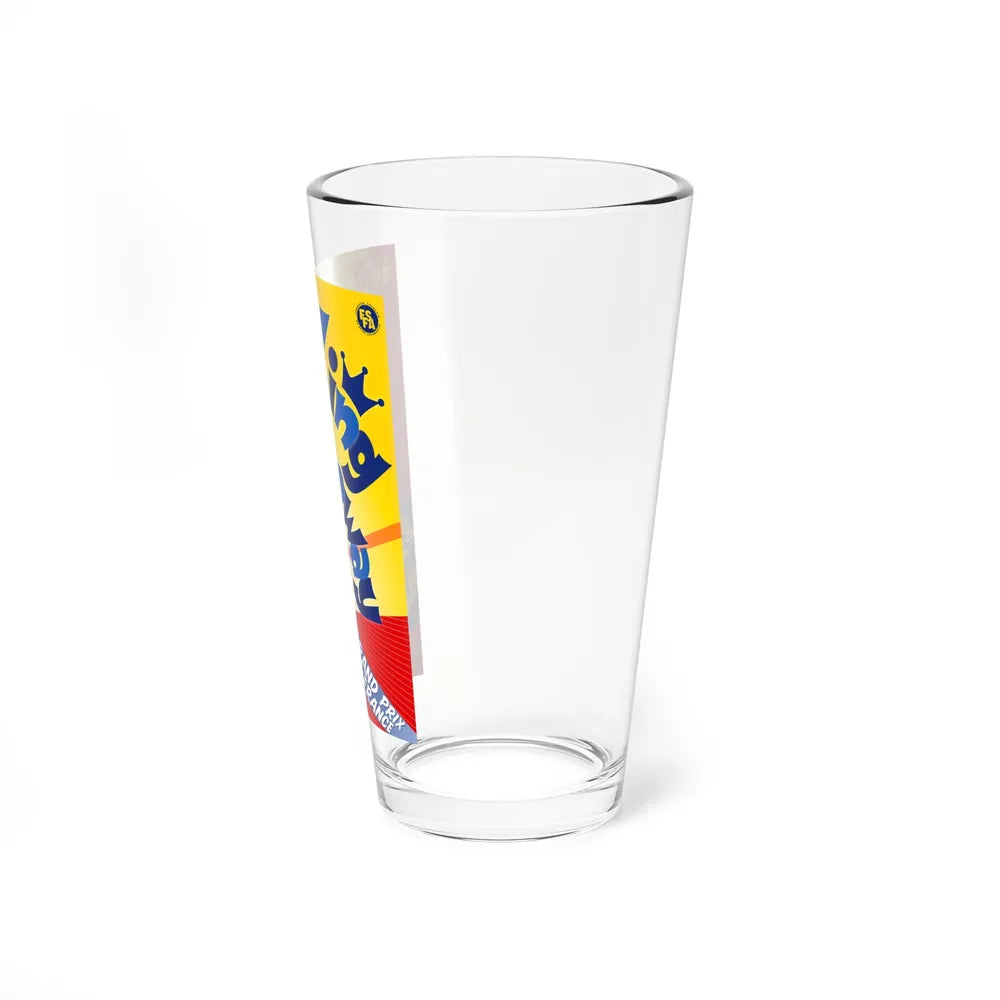 Motorsport Poster 99 - Pint Glass 16oz-Go Mug Yourself