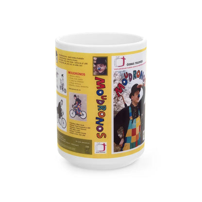 MOUDRONOS (VHS COVER) - White Coffee Mug-15oz-Go Mug Yourself