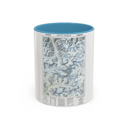 Mount Everest (1988) (Map) Accent Coffee Mug 11oz Light Blue - Go Mug Yourself