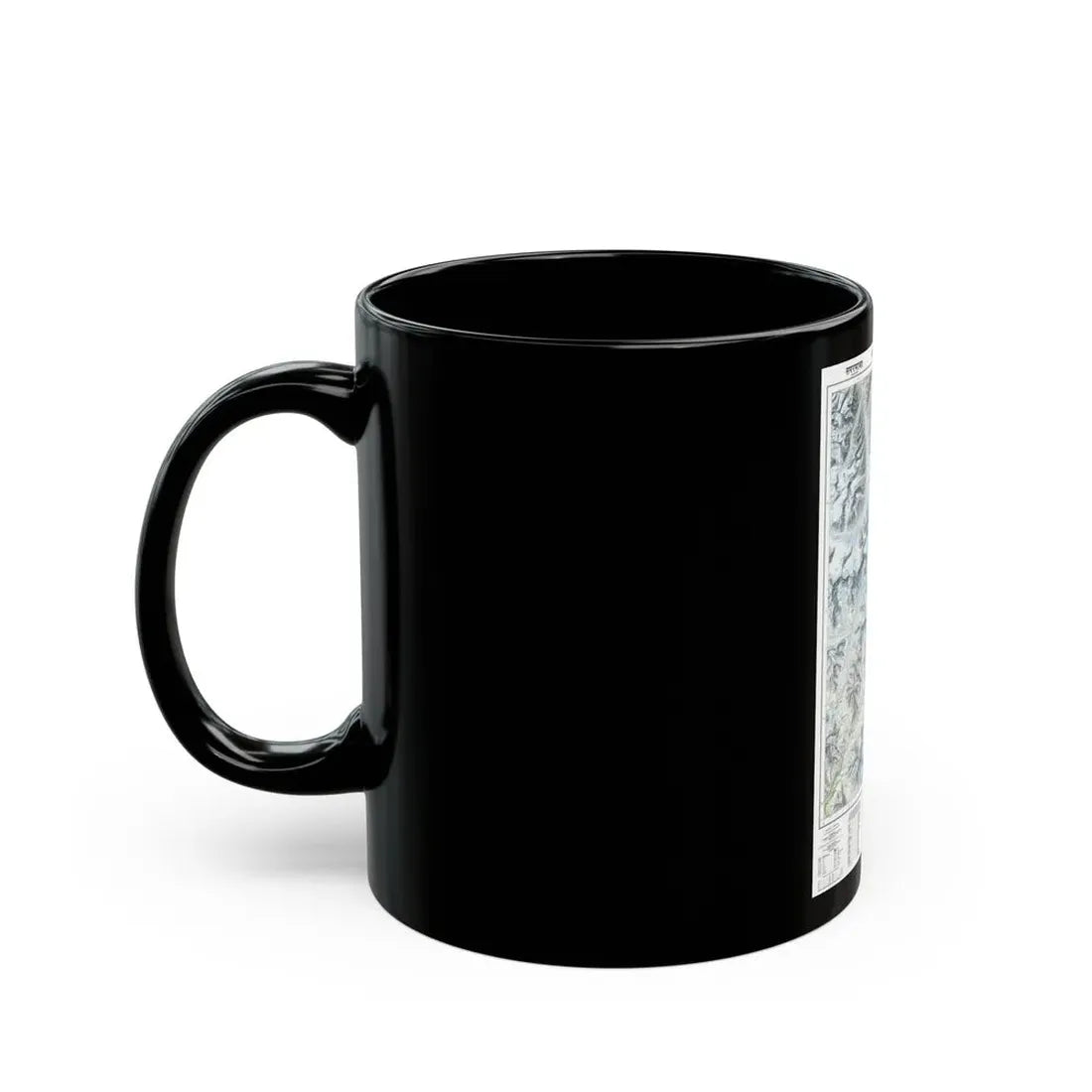 Mount Everest (1988) (Map) Black Coffee Mug - Go Mug Yourself