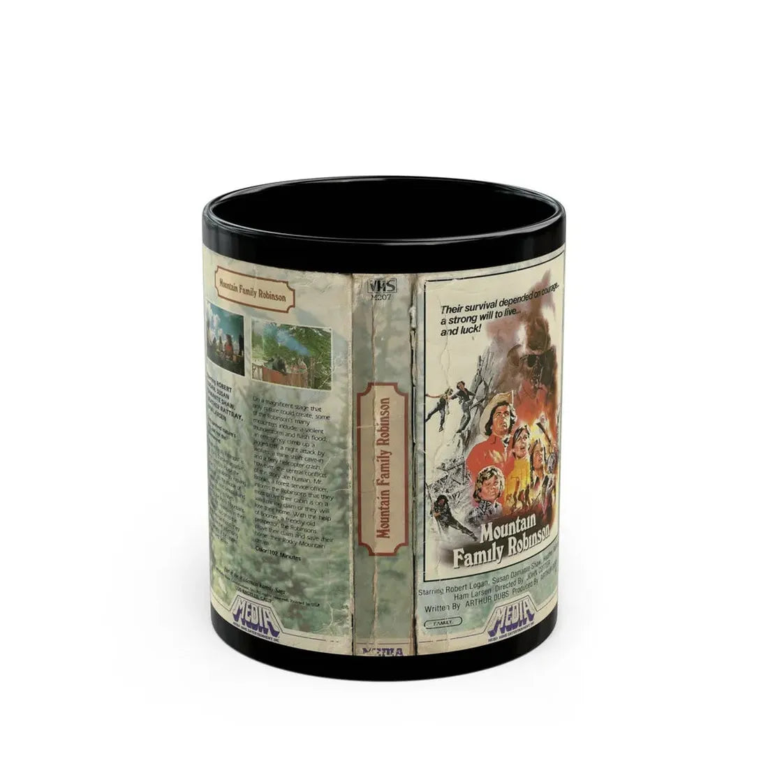 MOUNTAIN FAMILY ROBINSON (VHS COVER) - Black Coffee Mug 11oz - Go Mug Yourself