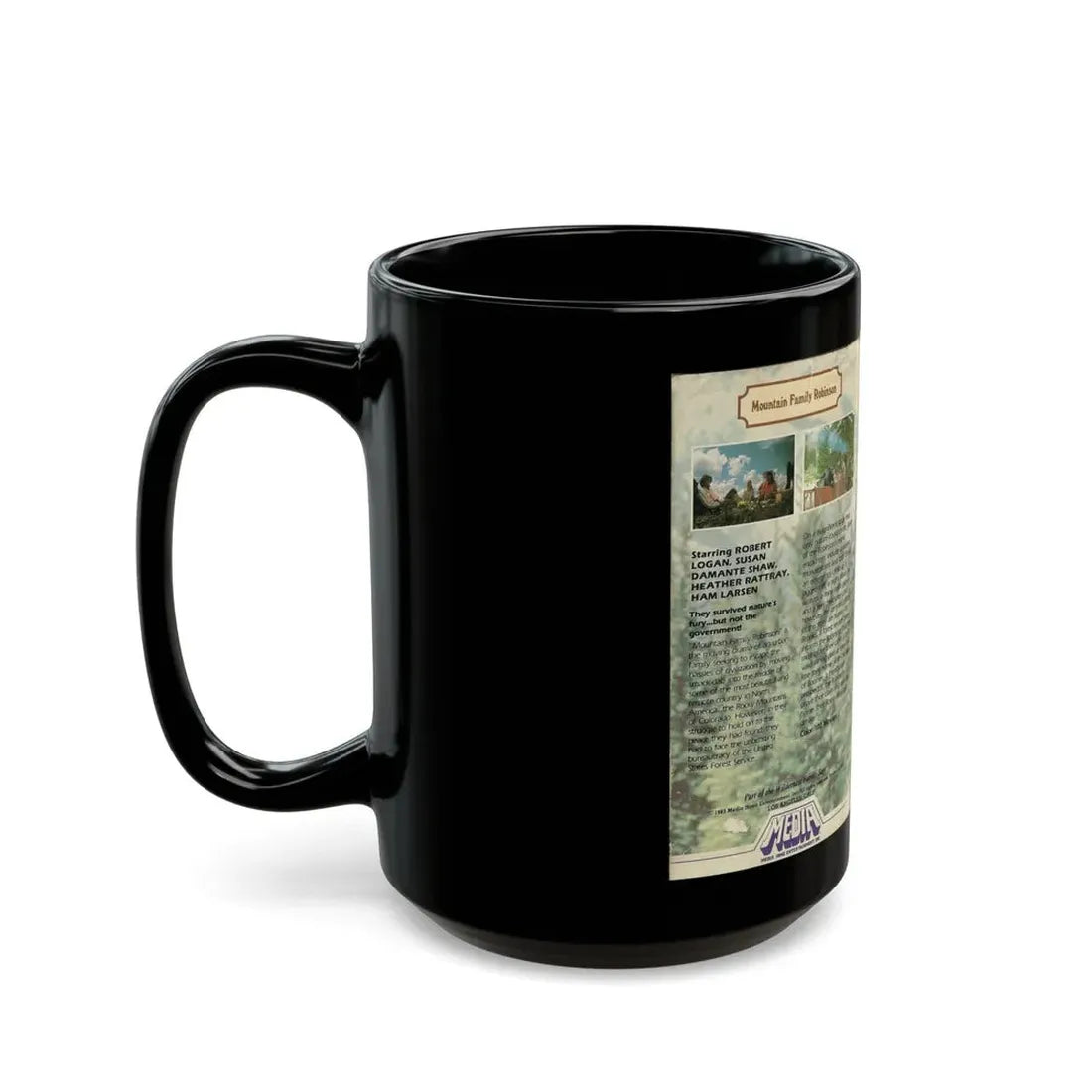 MOUNTAIN FAMILY ROBINSON (VHS COVER) - Black Coffee Mug - Go Mug Yourself