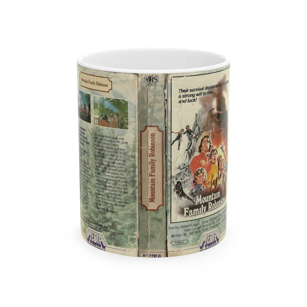 MOUNTAIN FAMILY ROBINSON (VHS COVER) - White Coffee Mug-11oz-Go Mug Yourself