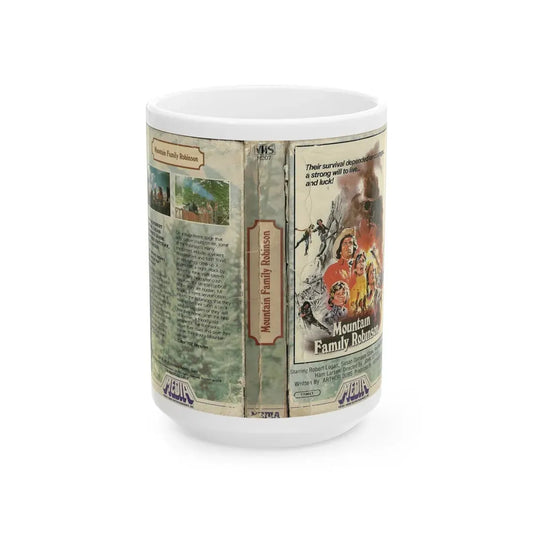 MOUNTAIN FAMILY ROBINSON (VHS COVER) - White Coffee Mug 15oz - Go Mug Yourself