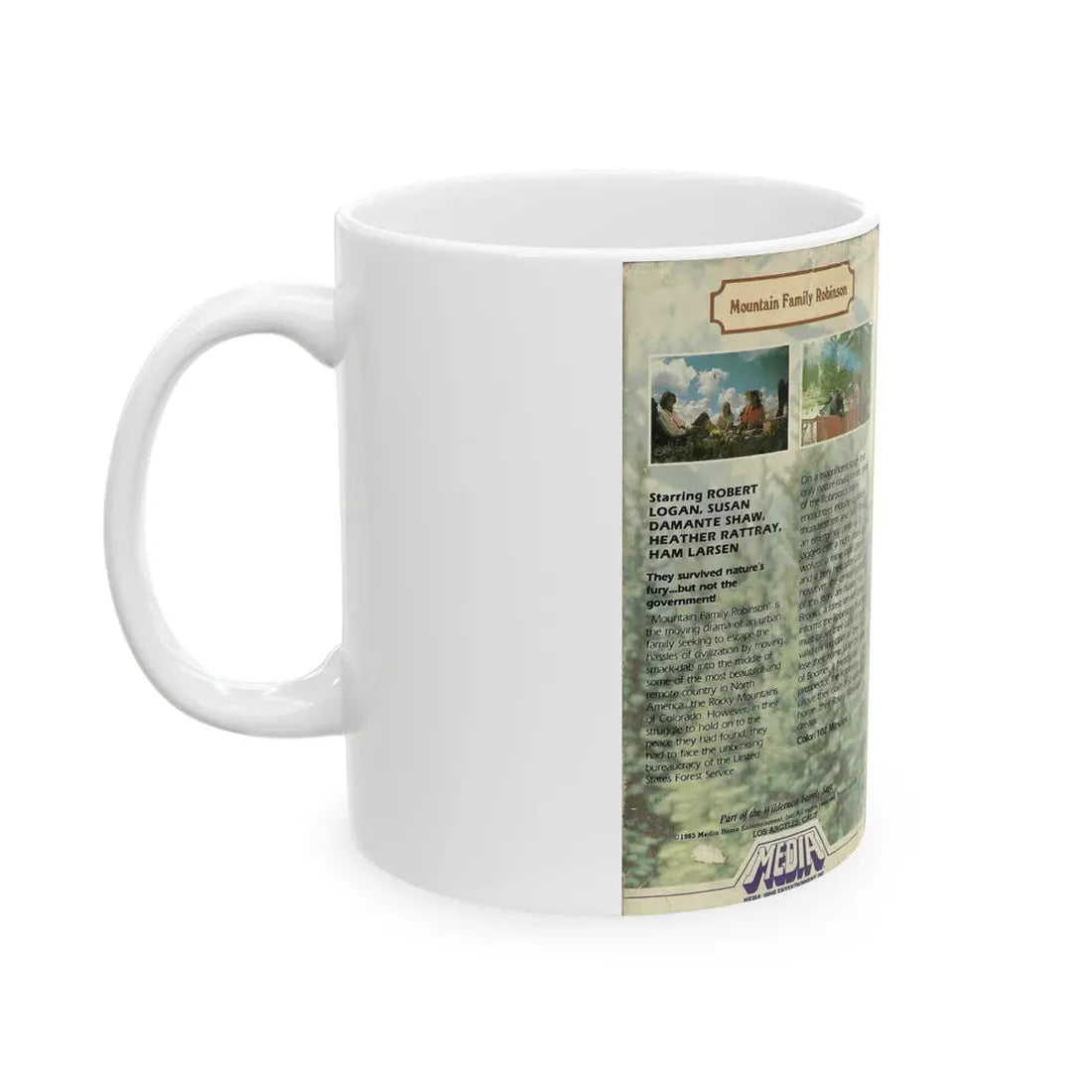 MOUNTAIN FAMILY ROBINSON (VHS COVER) - White Coffee Mug - Go Mug Yourself